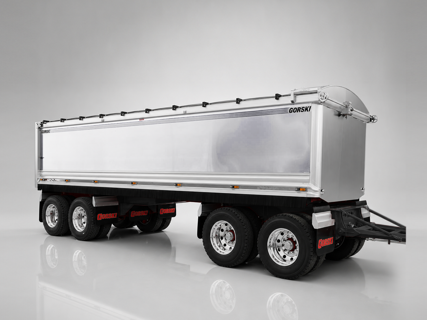 24S082 — Gorski Premium Aluminium 4 Axle Dog Tipping Trailer