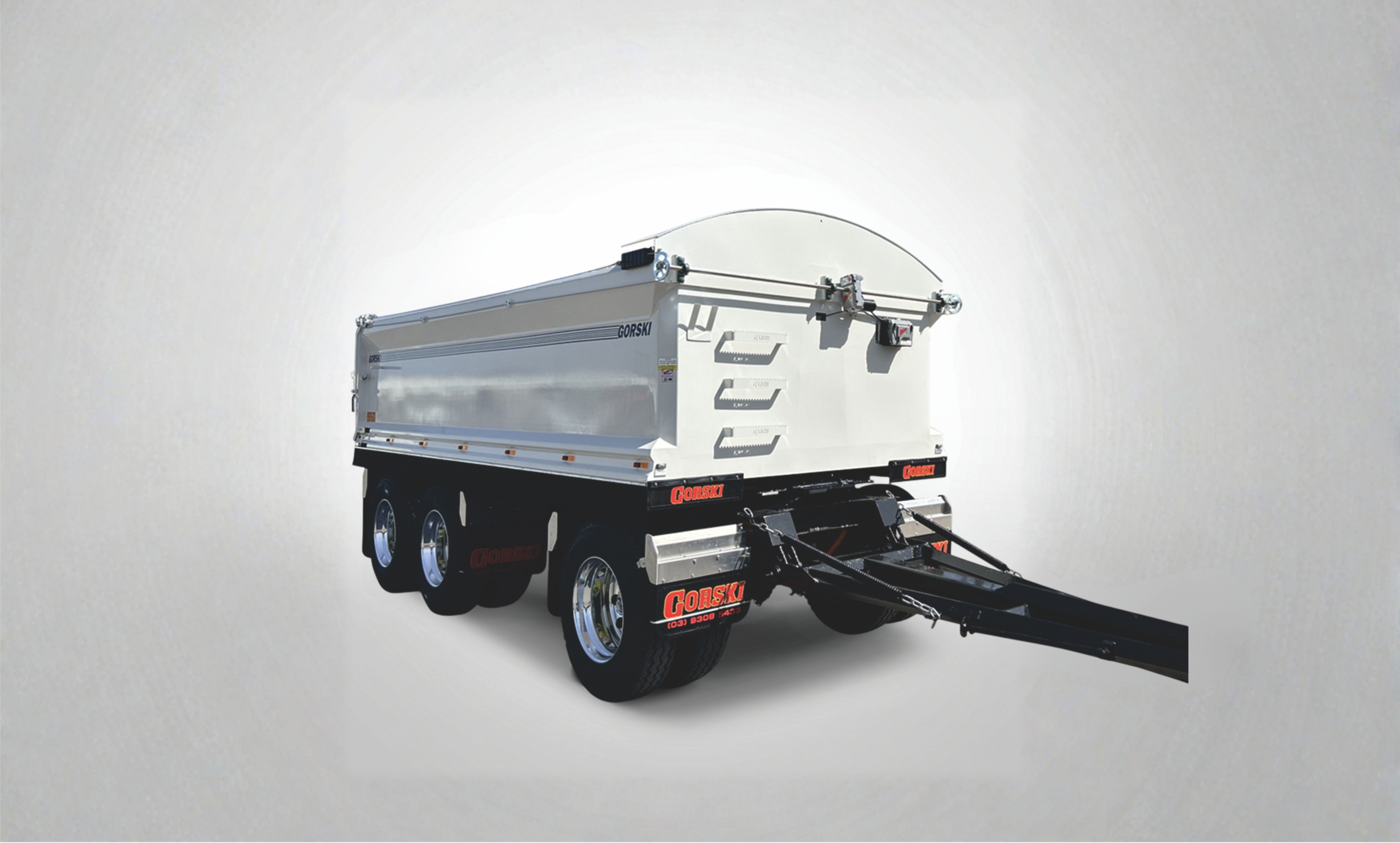 Q24T054 — Gorski Premium Hardox 3 Axle Dog Tipping Trailer 48T with Scales & Cameras
